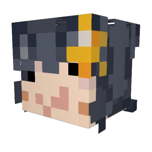 DeividCL Minecraft avatar head, 3D render