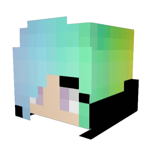 Dejectv Minecraft avatar head, 3D render