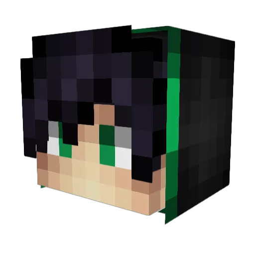 Dejfwid Minecraft avatar head, 3D render