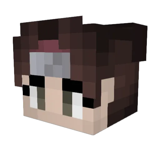 Dejichan Minecraft avatar head, 3D render