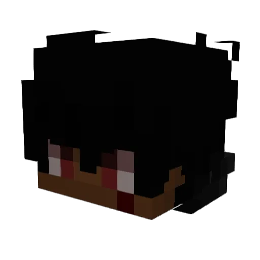 DejvX Minecraft avatar head, 3D render