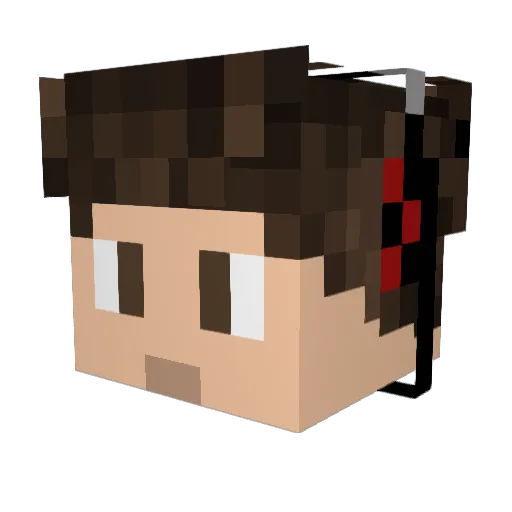 DejviS7 Minecraft avatar head, 3D render