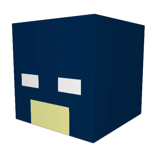 DejvidBlack Minecraft avatar head, 3D render