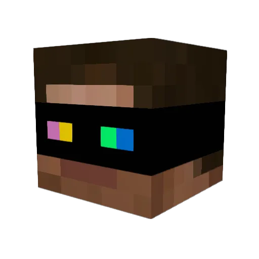 Dejvvvv1 Minecraft avatar head, 3D render