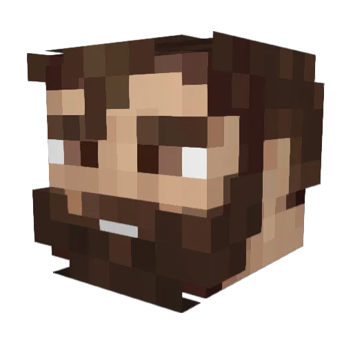 DejwusPL Minecraft avatar head, 3D render
