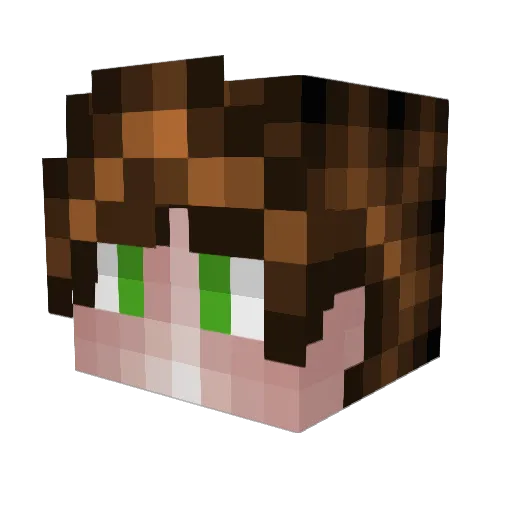 Dek3or Minecraft avatar head, 3D render