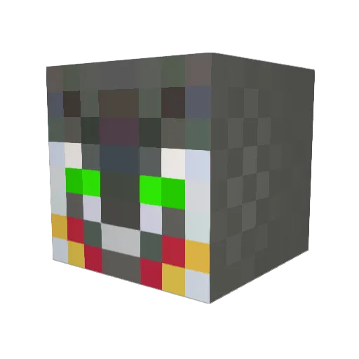 Dekaito Minecraft avatar head, 3D render