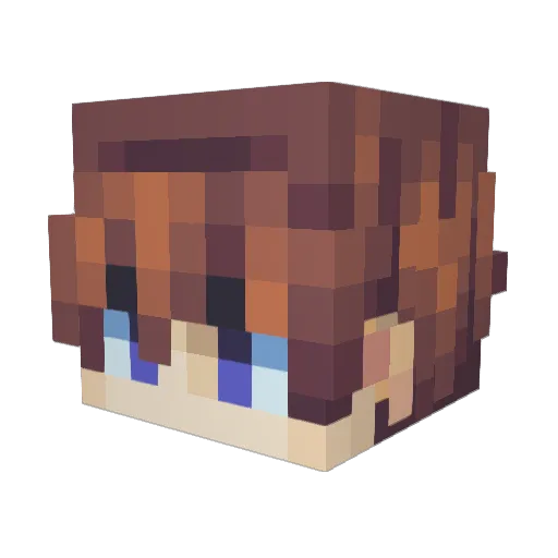 Dekkig Minecraft avatar head, 3D render