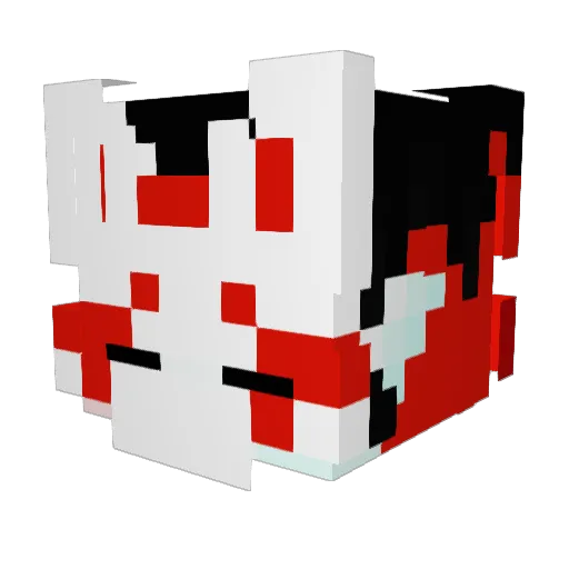 DekkuDeaths Minecraft avatar head, 3D render