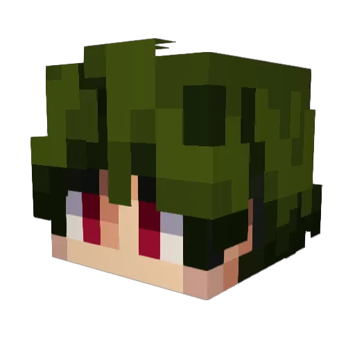 Dekkuns Minecraft avatar head, 3D render