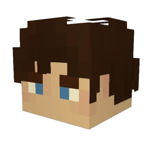 Deksar12 Minecraft avatar head, 3D render