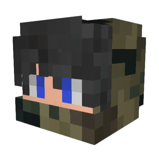 Dekseith Minecraft avatar head, 3D render