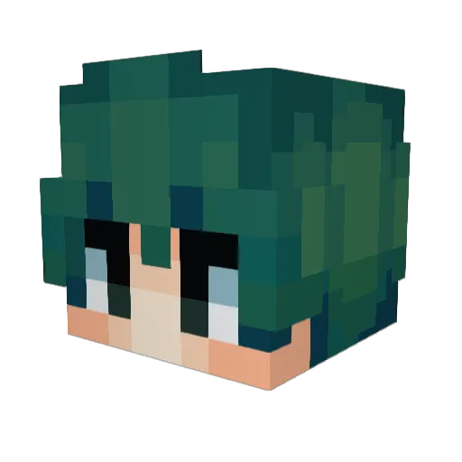 DekuKun1337 Minecraft avatar head, 3D render
