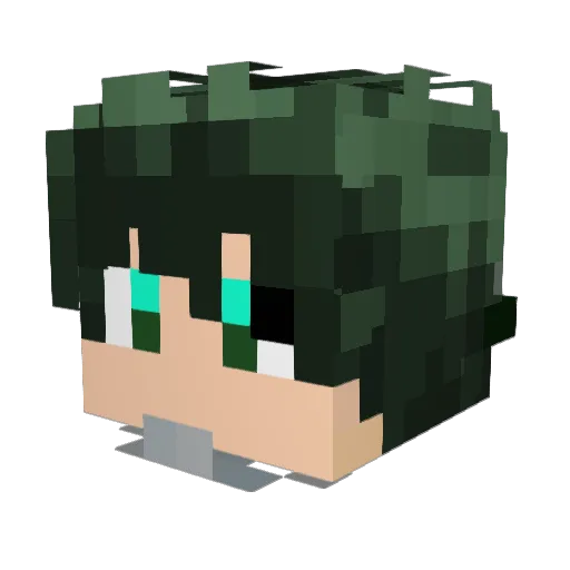 DekuSMASHHHHH Minecraft avatar head, 3D render