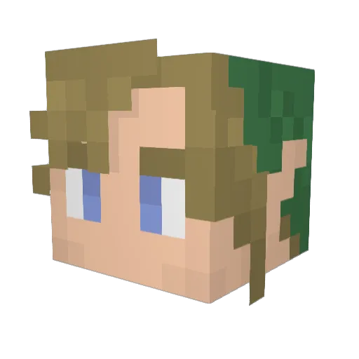 Dekuscrub1357 Minecraft avatar head, 3D render