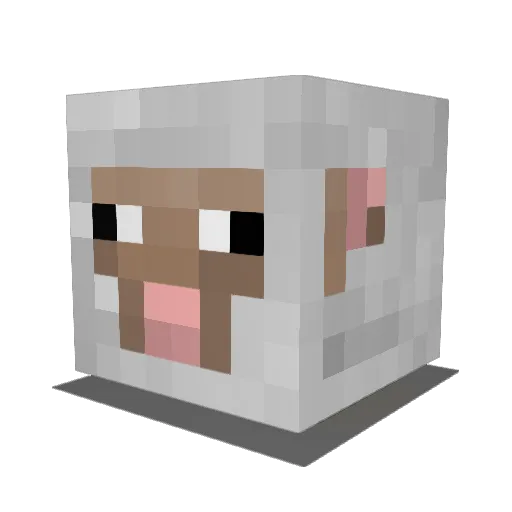 Dekzit Minecraft avatar head, 3D render
