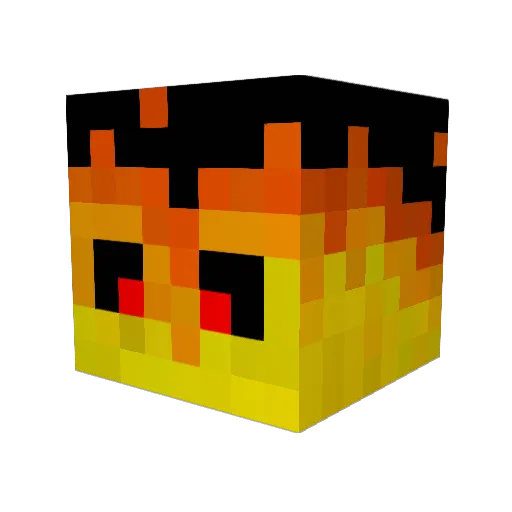 DelFuego11 Minecraft avatar head, 3D render