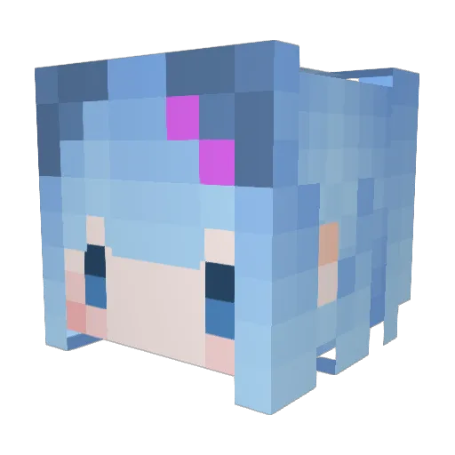 DelGuard Minecraft avatar head, 3D render