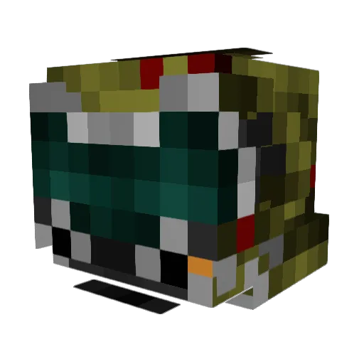 DelMinecraft Minecraft avatar head, 3D render
