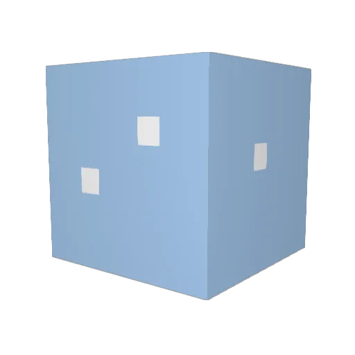 DelRenn Minecraft avatar head, 3D render