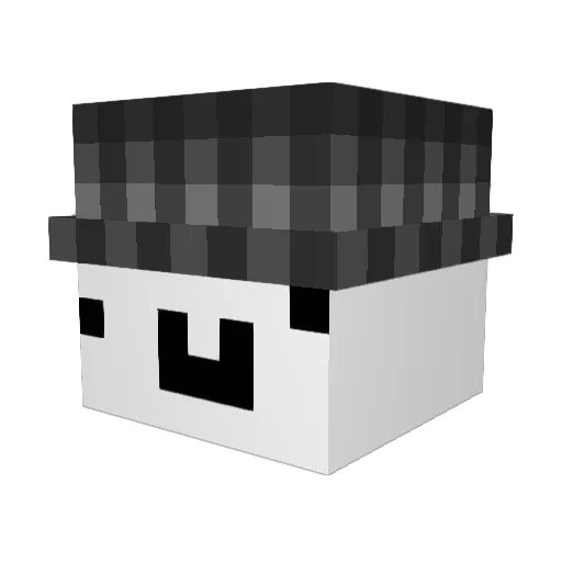 Del_34 Minecraft avatar head, 3D render