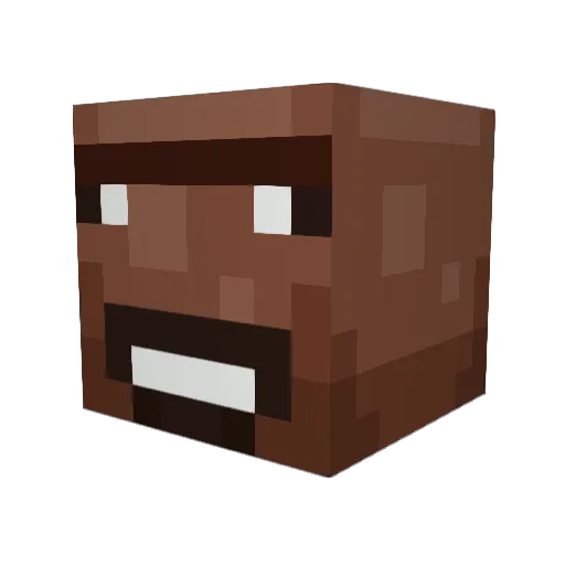 Delaforet Minecraft avatar head, 3D render