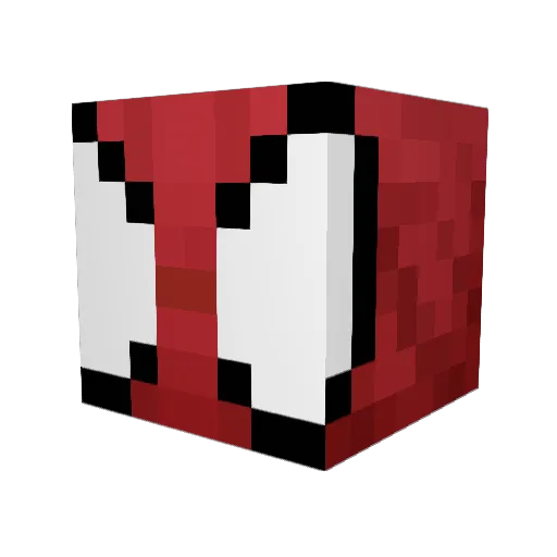 Delandos Minecraft avatar head, 3D render