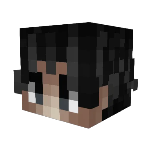 Delanooo Minecraft avatar head, 3D render