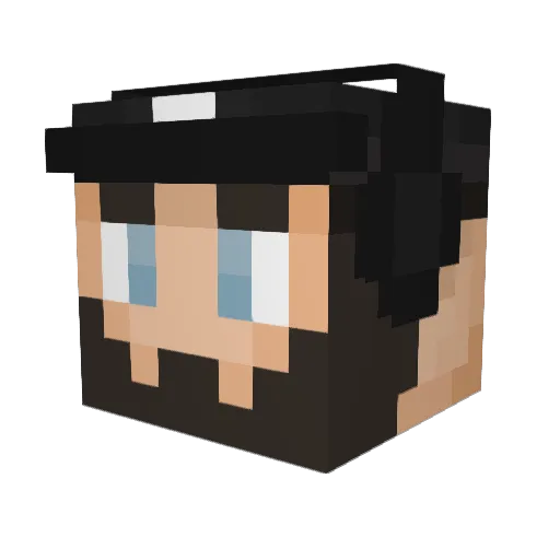 Delarex_1 Minecraft avatar head, 3D render