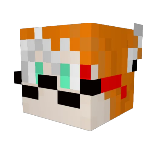 Delasoma Minecraft avatar head, 3D render