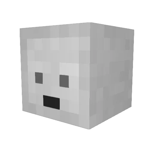 DelayedKB Minecraft avatar head, 3D render