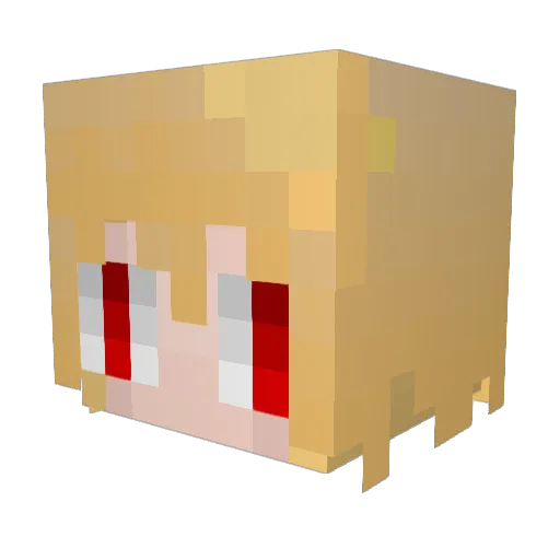 Delchato Minecraft avatar head, 3D render