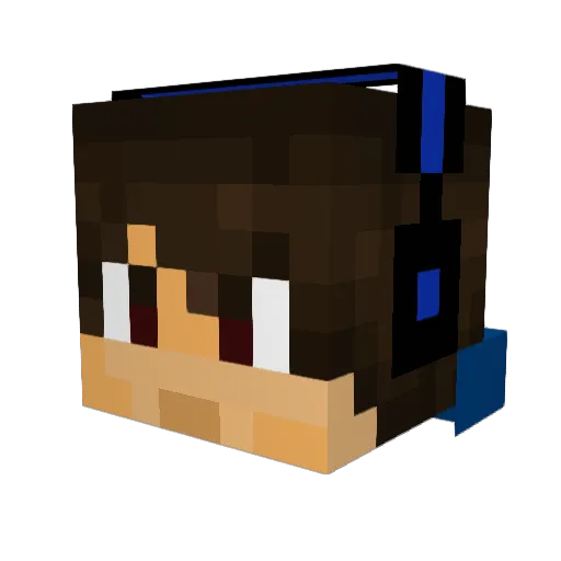 DelcoJin Minecraft avatar head, 3D render