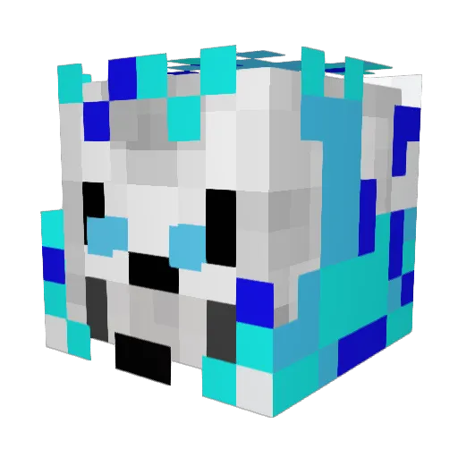 Deldrock Minecraft avatar head, 3D render