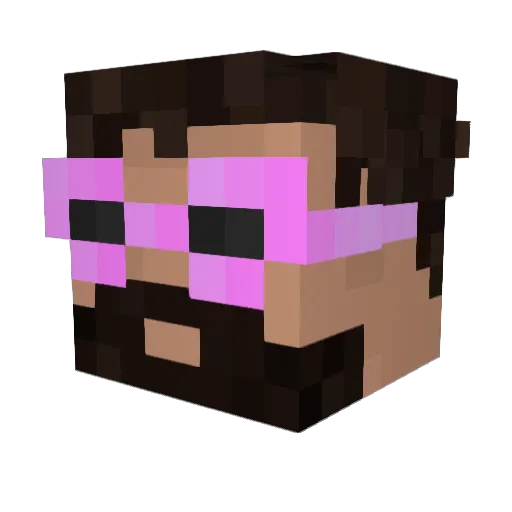 Delendoux_ Minecraft avatar head, 3D render