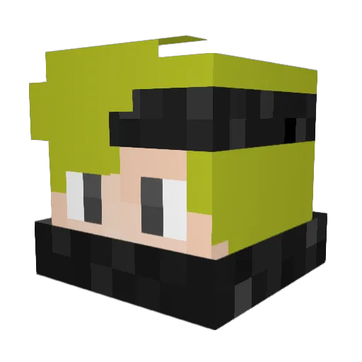DeleteOw Minecraft avatar head, 3D render