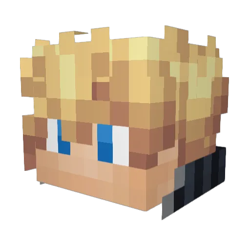 DeletemeXIV Minecraft avatar head, 3D render