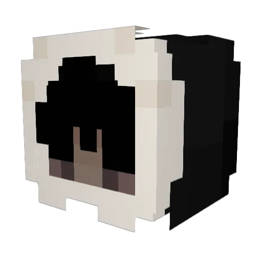 Deletes Minecraft avatar head, 3D render