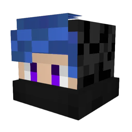 DeleysPlay Minecraft avatar head, 3D render