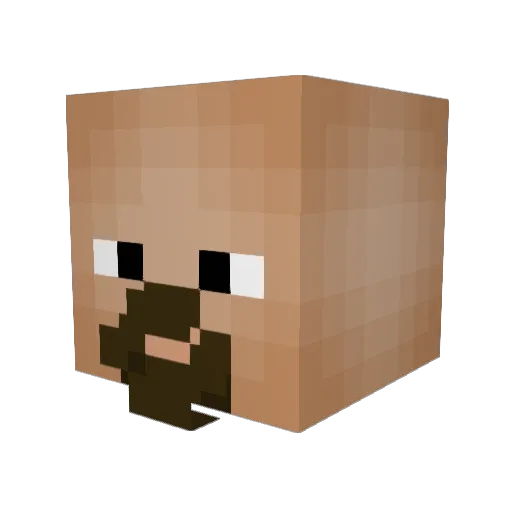 Delfaradas Minecraft avatar head, 3D render