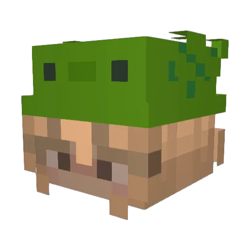 Delfiiie Minecraft avatar head, 3D render