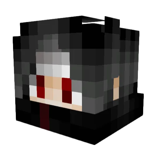 Delfinet Minecraft avatar head, 3D render