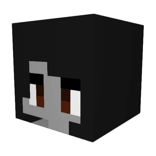 Delfynx Minecraft avatar head, 3D render