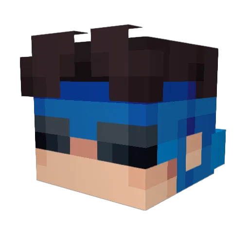 Delgado7 Minecraft avatar head, 3D render