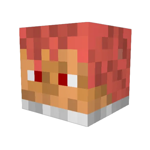 Delgador Minecraft avatar head, 3D render