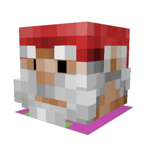 Delgent Minecraft avatar head, 3D render