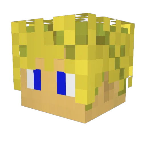 Delianoris Minecraft avatar head, 3D render