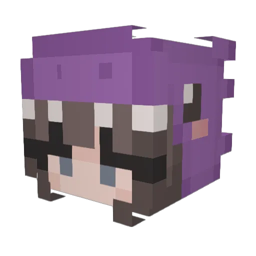DelicateDino Minecraft avatar head, 3D render