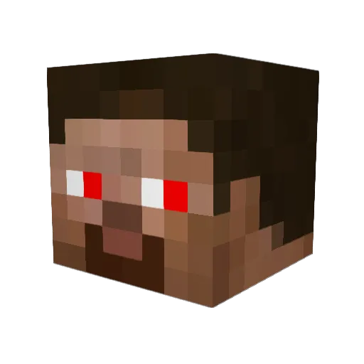 DelicateElephant Minecraft avatar head, 3D render