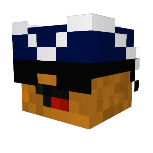 DeliciousBurgerZ Minecraft avatar head, 3D render